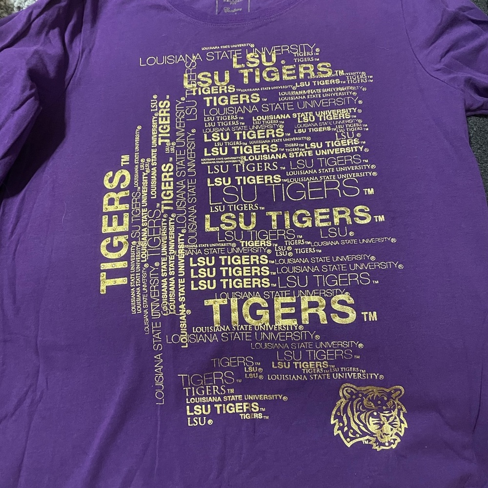 Gorgeous LSU Purple and Gold 3/4 sleeve Tshirt